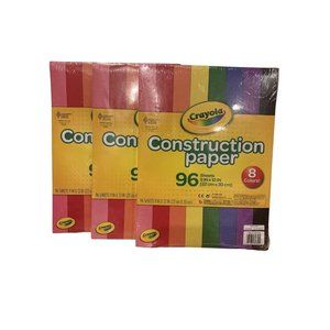 3pk Crayola 9" x 12" Construction Paper, 8 Assorted Colors, 96/Pack (288 Sheets)